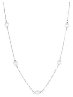 Outlet sif-jakobs-1 Necklace Padua Cinque - with freshwater pearl and white zirkonia.