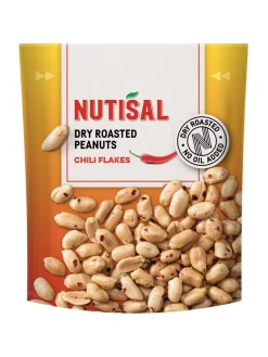 Discount nutisal , dry roasted peanuts with chiliflakes