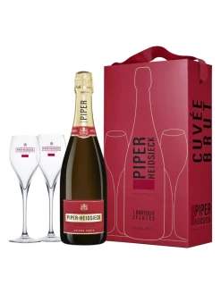 Discount piper-heidsieck , Cuvée Brut, Champagne, AOC, brut, white (carton gift box incl. 2 glasses) 0.75L