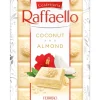 Hot raffaello tablet with white chocolate flavour and creamy centre