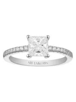 Hot sif-jakobs-1 Ring Ellera Quadrato - with white zirconia