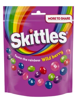 Outlet skittles chewy candies coated with sugar, with wild berry flavor 318g