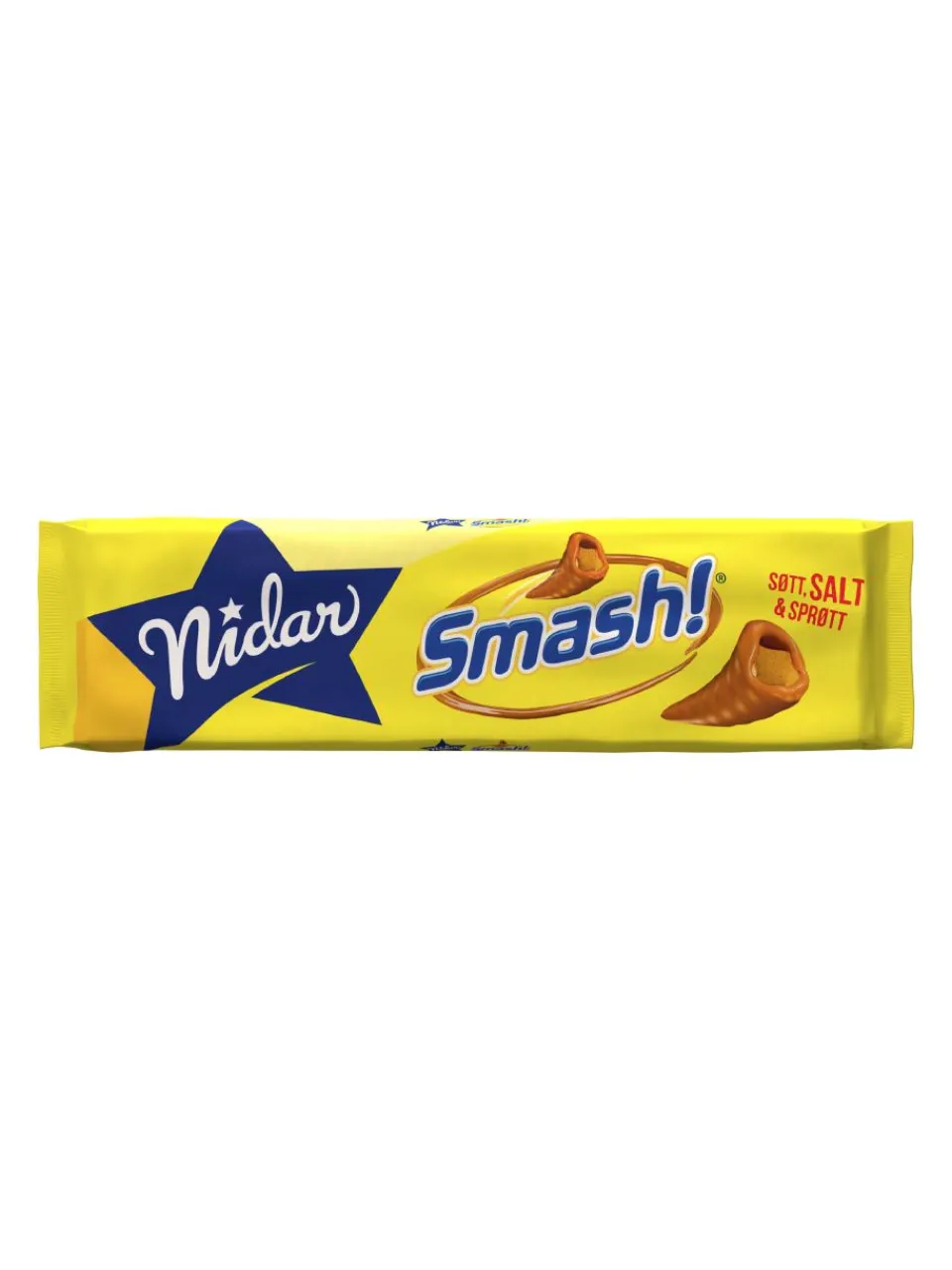 Sale smash ! milk chocolate tablet with pieces of salty and crunchy maize snacks