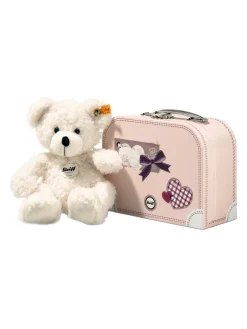 Clearance steiff , Lotte Teddy Bear in suitcase, white, 28 cm