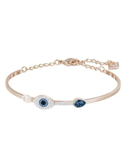 Best swarovski , Symbolica bangle, Evil eye, Blue, Mixed metal finish