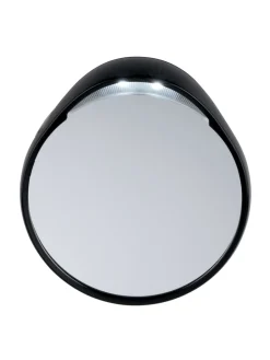 Outlet tweezerman lighted mirror with 10x enlargement in black