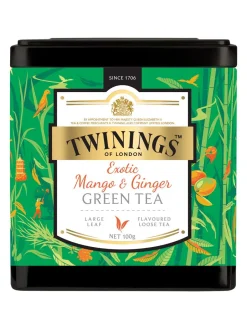 New twinings Mango and Ginger Green Tea 100g Tin