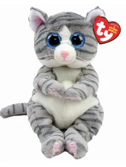 Online ty , Beanie Bellies 15cm mitzi - grey tabby cat