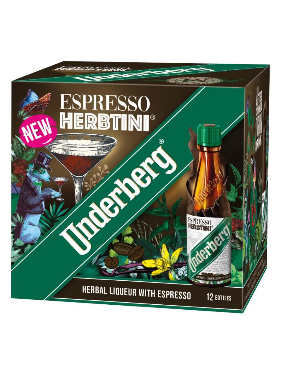 Sale underberg Herbtini Herbal Liquor with Espresso 27% 12x0.02L