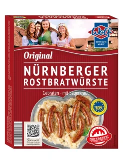 New wolf Nürnberger grilled Sausage+cabbage salad, 300g